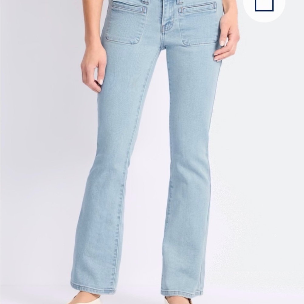 STEAL!! BNWT Just USA low rise mini patch pocket bootcut light blue jeans size 8